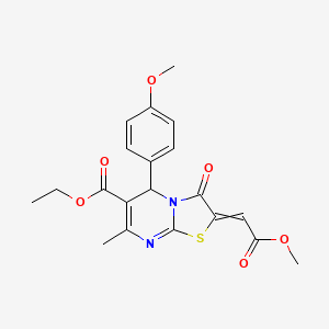 ethyl 2-(2-methoxy-2-oxoethylidene)-5-(4-methoxyphenyl)-7-methyl-3-oxo-5H-[1,3]thiazolo[3,2-a]pyrimidine-6-carboxylate