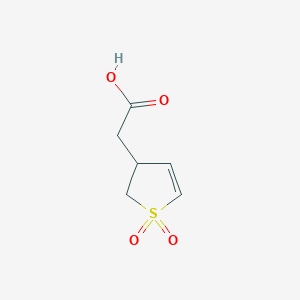 B108088 2-(1,1-Dioxido-2,3-dihydrothiophen-3-yl)acetic acid CAS No. 17236-25-8