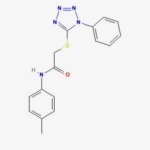 molecular formula C16H15N5OS B10808814 N-(4-methylphenyl)-2-[(1-phenyl-1H-tetrazol-5-yl)sulfanyl]acetamide 