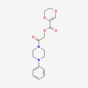 molecular formula C17H20N2O5 B10808934 [2-Oxo-2-(4-phenylpiperazin-1-yl)ethyl] 2,3-dihydro-1,4-dioxine-5-carboxylate 