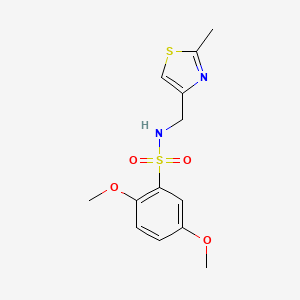 2,5-dimethoxy-N-[(2-methyl-1,3-thiazol-4-yl)methyl]benzene-1-sulfonamide