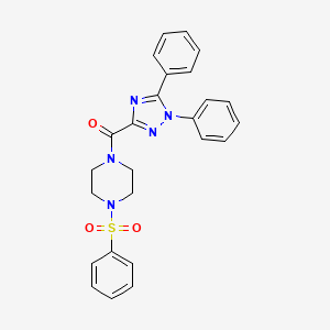 [4-(Benzenesulfonyl)piperazin-1-yl]-(1,5-diphenyl-1,2,4-triazol-3-yl)methanone