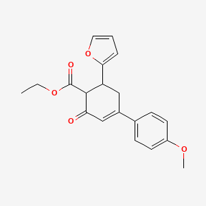 Ethyl 6-(furan-2-yl)-4-(4-methoxyphenyl)-2-oxocyclohex-3-ene-1-carboxylate