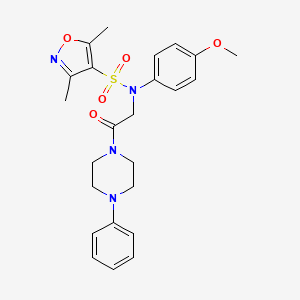 N-(4-methoxyphenyl)-3,5-dimethyl-N-[2-oxo-2-(4-phenylpiperazin-1-yl)ethyl]-1,2-oxazole-4-sulfonamide