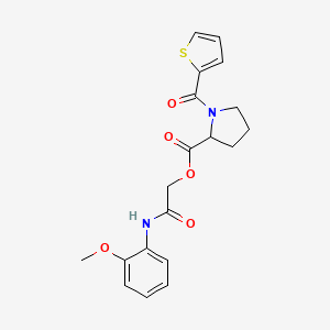 [2-(2-Methoxyanilino)-2-oxoethyl] 1-(thiophene-2-carbonyl)pyrrolidine-2-carboxylate