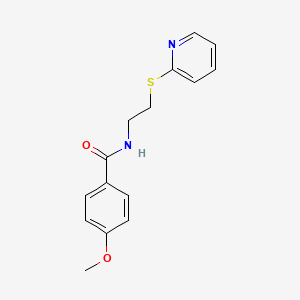 4-methoxy-N-[2-(pyridin-2-ylsulfanyl)ethyl]benzamide