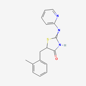 5-[(2-Methylphenyl)methyl]-2-pyridin-2-ylimino-1,3-thiazolidin-4-one