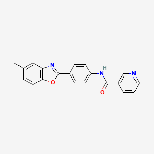 molecular formula C20H15N3O2 B10809090 N-[4-(5-Methyl-benzooxazol-2-yl)-phenyl]-nicotinamide 