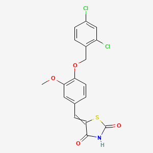 5-[[4-[(2,4-Dichlorophenyl)methoxy]-3-methoxyphenyl]methylidene]-1,3-thiazolidine-2,4-dione