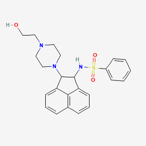 molecular formula C24H27N3O3S B10809210 N-{2-[4-(2-Hydroxy-ethyl)-piperazin-1-yl]-acenaphthen-1-yl}-benzenesulfonamide 