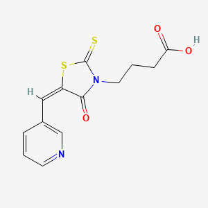 molecular formula C13H12N2O3S2 B10809255 4-(4-Oxo-5-pyridin-3-ylmethylene-2-thioxo-thiazolidin-3-yl)-butyric acid 