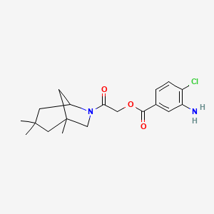 [2-Oxo-2-(1,3,3-trimethyl-6-azabicyclo[3.2.1]octan-6-yl)ethyl] 3-amino-4-chlorobenzoate