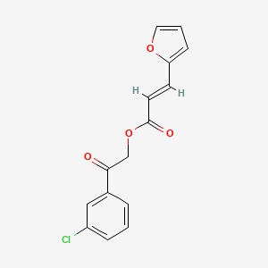 molecular formula C15H11ClO4 B10809354 [2-(3-chlorophenyl)-2-oxoethyl] (E)-3-(furan-2-yl)prop-2-enoate 