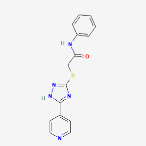 N-Phenyl-2-(5-pyridin-4-yl-2H-[1,2,4]triazol-3-ylsulfanyl)-acetamide