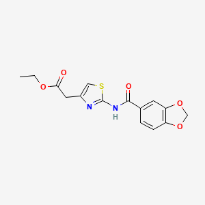 Ethyl {2-[(1,3-benzodioxol-5-ylcarbonyl)amino]-1,3-thiazol-4-yl}acetate