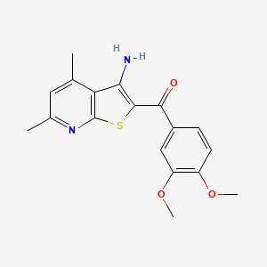 (3-Amino-4,6-dimethylthieno[2,3-b]pyridin-2-yl)(3,4-dimethoxyphenyl)methanone