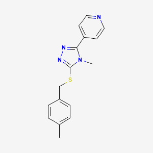 4-[4-Methyl-5-(4-methyl-benzylsulfanyl)-4H-[1,2,4]triazol-3-yl]-pyridine