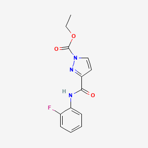 ethyl 3-[(2-fluorophenyl)carbamoyl]-1H-pyrazole-1-carboxylate