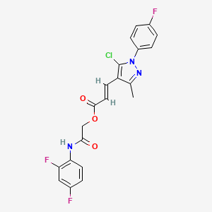 2-((2,4-Difluorophenyl)amino)-2-oxoethyl (E)-3-(5-chloro-1-(4-fluorophenyl)-3-methyl-1H-pyrazol-4-yl)acrylate