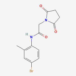 N-(4-bromo-2-methylphenyl)-2-(2,5-dioxopyrrolidin-1-yl)acetamide