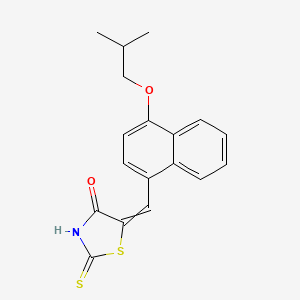 5-[[4-(2-Methylpropoxy)naphthalen-1-yl]methylidene]-2-sulfanylidene-1,3-thiazolidin-4-one