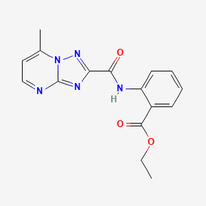 Ethyl 2-[(7-methyl-[1,2,4]triazolo[1,5-a]pyrimidine-2-carbonyl)amino]benzoate