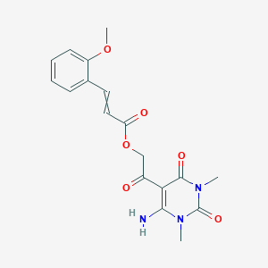 [2-(4-Amino-1,3-dimethyl-2,6-dioxopyrimidin-5-yl)-2-oxoethyl] 3-(2-methoxyphenyl)prop-2-enoate