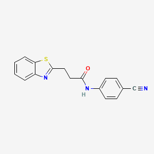 3-(1,3-benzothiazol-2-yl)-N-(4-cyanophenyl)propanamide