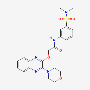 N-[3-(dimethylsulfamoyl)phenyl]-2-(3-morpholin-4-ylquinoxalin-2-yl)oxyacetamide