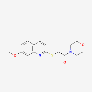 2-(7-Methoxy-4-methylquinolin-2-yl)sulfanyl-1-morpholin-4-ylethanone