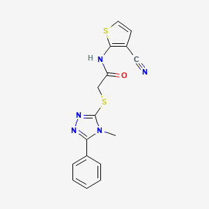 N-(3-cyanothiophen-2-yl)-2-[(4-methyl-5-phenyl-1,2,4-triazol-3-yl)sulfanyl]acetamide