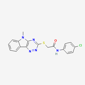 N-(4-Chlorophenyl)-2-({5-methyl-[1,2,4]triazino[5,6-B]indol-3-YL}sulfanyl)acetamide