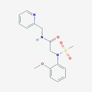 2-(2-methoxy-N-methylsulfonylanilino)-N-(pyridin-2-ylmethyl)acetamide