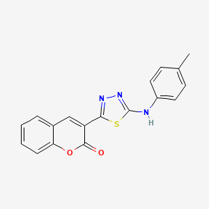 3-[5-(4-Methylanilino)-1,3,4-thiadiazol-2-yl]chromen-2-one