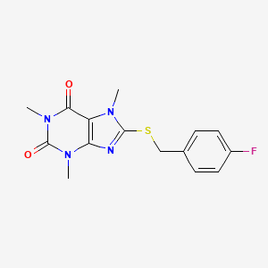 8-[(4-Fluorophenyl)methylsulfanyl]-1,3,7-trimethylpurine-2,6-dione