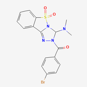 (4-bromophenyl)[3-(dimethylamino)-5,5-dioxido[1,2,4]triazolo[4,3-b][1,2]benzothiazol-2(3H)-yl]methanone