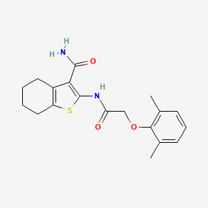 2-[2-(2,6-Dimethylphenoxy)acetamido]-4,5,6,7-tetrahydro-1-benzothiophene-3-carboxamide