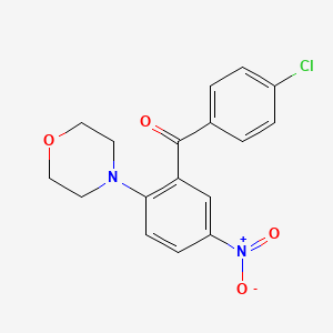 molecular formula C17H15ClN2O4 B10809957 (4-Chlorophenyl)-(2-morpholin-4-yl-5-nitrophenyl)methanone 