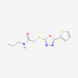 N-propyl-2-[(5-thiophen-2-yl-1,3,4-oxadiazol-2-yl)sulfanyl]acetamide