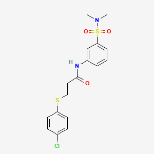 3-(4-chlorophenyl)sulfanyl-N-[3-(dimethylsulfamoyl)phenyl]propanamide