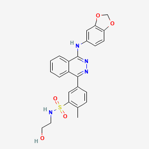 5-[4-(1,3-benzodioxol-5-ylamino)phthalazin-1-yl]-N-(2-hydroxyethyl)-2-methylbenzenesulfonamide