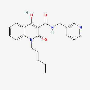 4-hydroxy-2-oxo-1-pentyl-N-(pyridin-3-ylmethyl)-1,2-dihydroquinoline-3-carboxamide