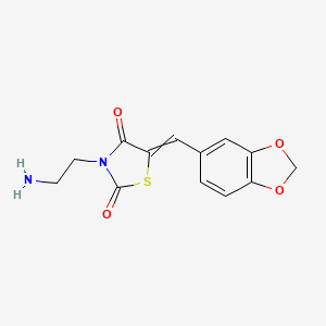 3-(2-Aminoethyl)-5-(1,3-benzodioxol-5-ylmethylidene)-1,3-thiazolidine-2,4-dione