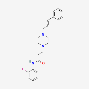 N-(2-fluorophenyl)-3-{4-[(2E)-3-phenylprop-2-en-1-yl]piperazin-1-yl}propanamide