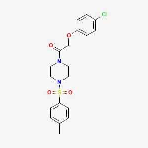 2-(4-Chlorophenoxy)-1-{4-[(4-methylphenyl)sulfonyl]piperazin-1-yl}ethanone