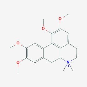 1,2,9,10-tetramethoxy-6,6-dimethyl-5,6,6a,7-tetrahydro-4H-dibenzo[de,g]quinolinium