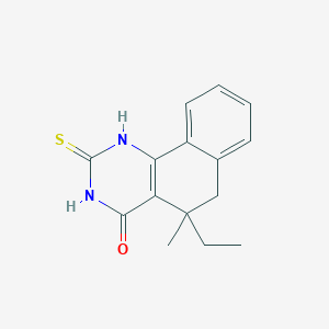 molecular formula C15H16N2OS B10810541 5-Ethyl-5-methyl-2-sulfanylidene-1,6-dihydrobenzo[h]quinazolin-4-one CAS No. 330180-73-9