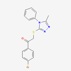 1-(4-Bromophenyl)-2-[(5-methyl-4-phenyl-1,2,4-triazol-3-yl)sulfanyl]ethanone