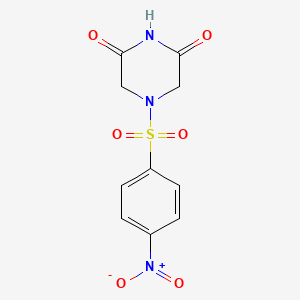 molecular formula C10H9N3O6S B10810547 4-(4-Nitro-benzenesulfonyl)-piperazine-2,6-dione 