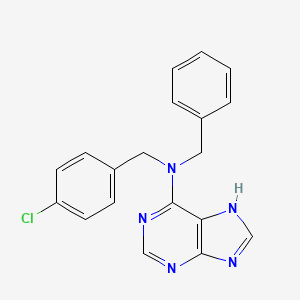 N-benzyl-N-(4-chlorobenzyl)-7H-purin-6-amine